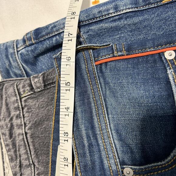 Anthropologie Pilcro Highrise Relaxed Straight Ankle Red Stripe Jean Women's 28 - Picture 2 of 11